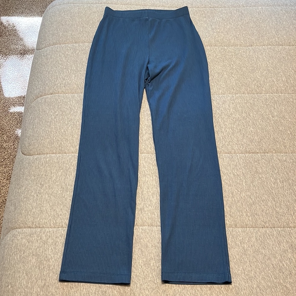 Reformation Blue Ribbed Pants - Picture 4 of 6